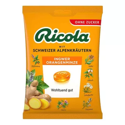 Ricola sáčok zázvorovo pomarančových mätových cukríkov bez cukru, 75 g Ricola sáčok zázvorovo pomarančových mätových cukríkov bez cukru, 75 g