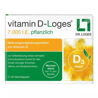 Vitamín D-Loges 7 000 IU rastlinného týždenného depotu, 60 kusov Vitamín D-Loges 7 000 IU rastlinného týždenného depotu, 60 kusov