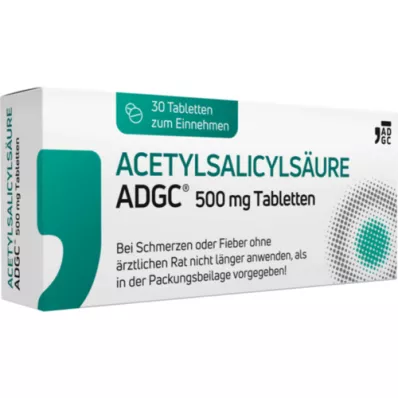 ACETYLSALICYLSÄURE ADGC 500 mg tablety, 30 ks