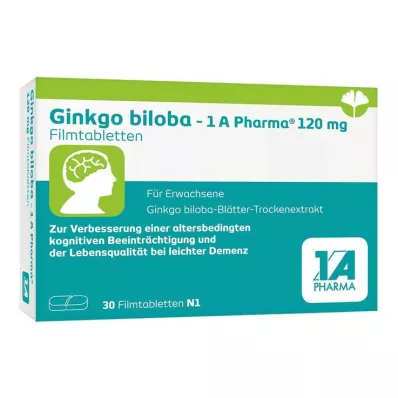 Ginkgo biloba - 1 A Pharma® 120 mg filmom obalené tablety, 30 ks
