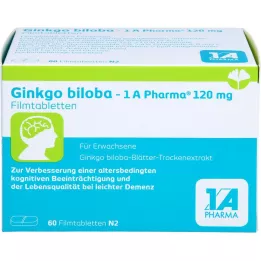 GINKGO BILOBA-1A Pharma 120 mg filmom obalené tablety, 60 ks