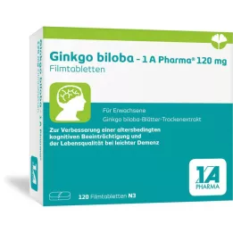 GINKGO BILOBA-1A Pharma 120 mg filmom obalené tablety, 120 ks