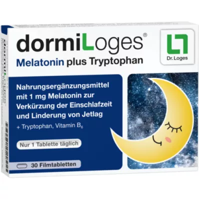DORMILOGES Melatonín plus tryptofán filmom obalené tablety, 30 ks