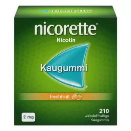 NICORETTE 2 mg čerstvých ovocných žuvačiek, 210 kusov