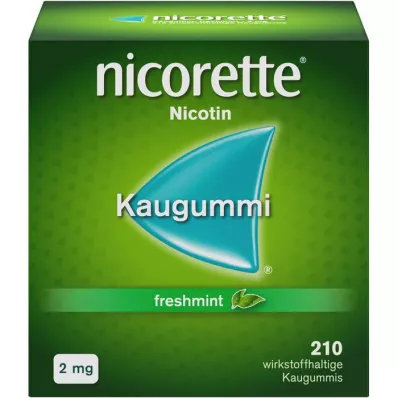 NICORETTE 2 mg žuvačky s čerstvou mätou, 210 kusov