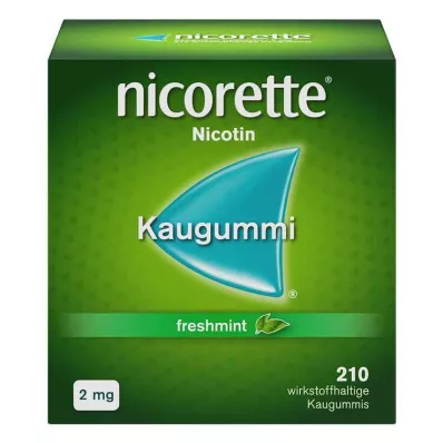 nicorette žuvačka freshmint, 2 mg nikotínu, 210 kusov