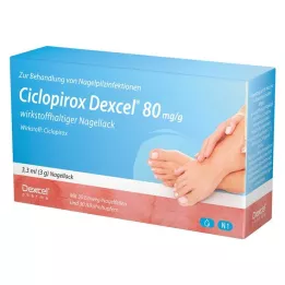 CICLOPIROX Dexcel 80 mg/g lak na nechty s obsahom účinnej látky, 3,3 ml