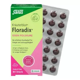 FLORADIX Železo Kyselina listová tablety, 84 kapsúl