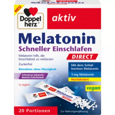 DOPPELHERZ Melatonin Direct Rýchlejšie zaspávanie, 20 ks