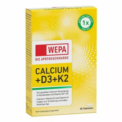 WEPA Kalcium+D3+K2 tablety, 30 kapsúl WEPA Kalcium+D3+K2 tablety, 30 kapsúl