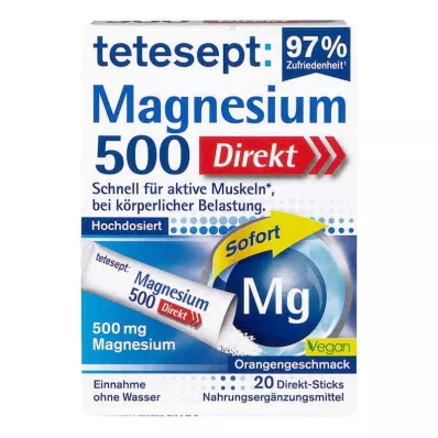 Tetesept Magnesium 500 Direct Sticks (20 kusov) Tetesept Magnesium 500 Direct Sticks (20 kusov)