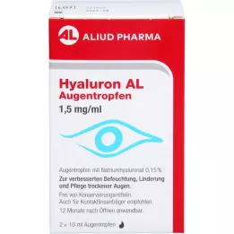 HYALURON AL Očné kvapky 1,5 mg/ml, 2x10 ml