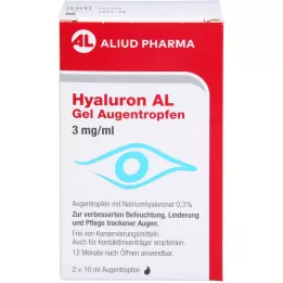 HYALURON AL Gélové očné kvapky 3 mg/ml, 2X10 ml