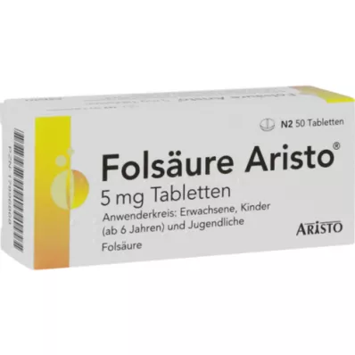 FOLSÄURE ARISTO 5 mg tablety, 50 ks