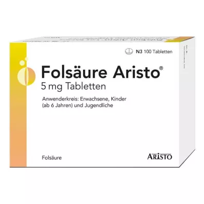 Kyselina listová Aristo 5 mg tablety, 100 ks Kyselina listová Aristo 5 mg tablety, 100 ks