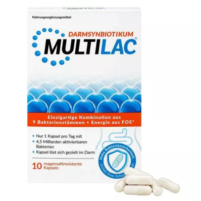 Multilac Synbiotic gastrorezistentné kapsuly, 10 ks