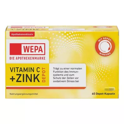 Wepa Vitamín C + Zinkové kapsuly, 60 ks