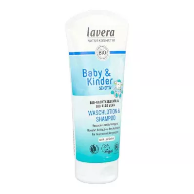 Lavera Baby &amp; Umývacie mlieko pre deti Sensitive &amp; Šampón.(200 ml)