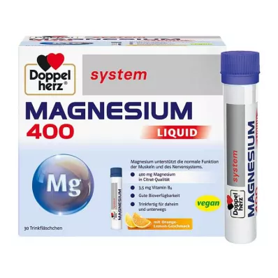 Doppelherz Magnesium 400 Tekutý systém pitnej ampulky, 30 ks Doppelherz Magnesium 400 Tekutý systém pitnej ampulky, 30 ks