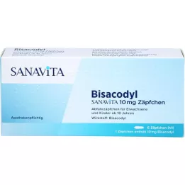 BISACODYL SANAVITA 10 mg čapíky, 6 ks
