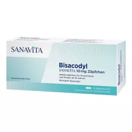 BISACODYL SANAVITA 10 mg čapíky, 6 ks