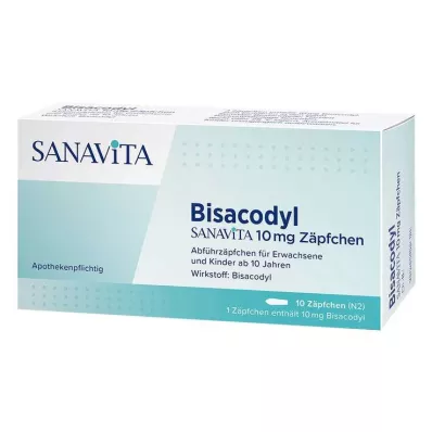 Bisacodyl Sanavita 10 mg čapíky, 10 ks