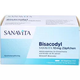 BISACODYL SANAVITA 10 mg čapíky, 30 ks