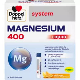 DOPPELHERZ Magnézium 400 Liquid system drinking amp., 10 ks