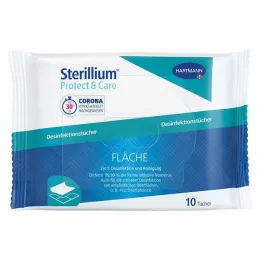 STERILLIUM Protect &amp; Care povrchové dezinfekčné obrúsky, 10 ks