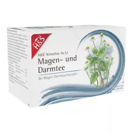 H&amp;S Žalúdočné a črevné čajové filtračné vrecúška, 20X2,0 g