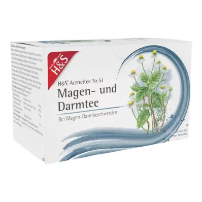 H&S® žalúdočné a črevné filtračné vrecká na čaj, 20X2,0 g H&S® žalúdočné a črevné filtračné vrecká na čaj, 20X2,0 g