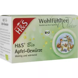 H&amp;S Winter Tea Organic Apple Spice filtračné vrecko, 20X2,0 g