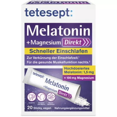 TETESEPT Melatonín + magnézium priame tyčinky, 20 ks TETESEPT Melatonín + magnézium priame tyčinky, 20 ks