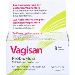 VAGISAN ProbioFlora vaginálne kapsuly s baktériami mliečneho kvasenia, 8 ks