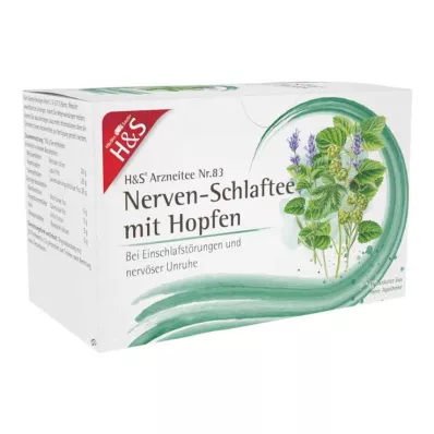 H&amp;S Čaj na nervy a spánok s chmelovým filtračným vreckom, 20X1,5 g