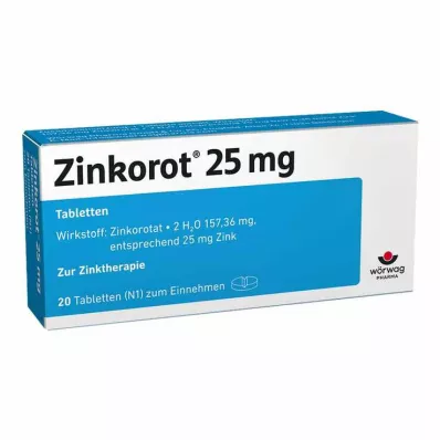 Zinkorot 25 mg tablety s vysokou dávkou zinku, 20 ks Zinkorot 25 mg tablety s vysokou dávkou zinku, 20 ks