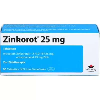 ZINKOROT 25 mg tablety, 50 ks