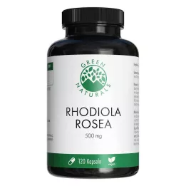 GREEN NATURALS Rhodiola Rosea 500 mg kapsuly s vysokou dávkou, 120 ks
