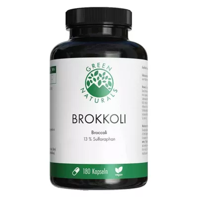 GREEN NATURALS Brokolica+13% sulforafan vegánske kapsule, 180 ks