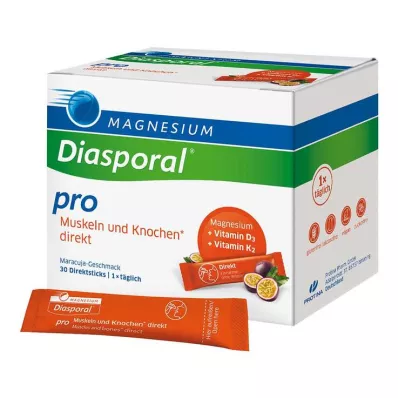 Magnesium Diasporal pro D3 + K2 svaly + kosti priame granule, 30 ks