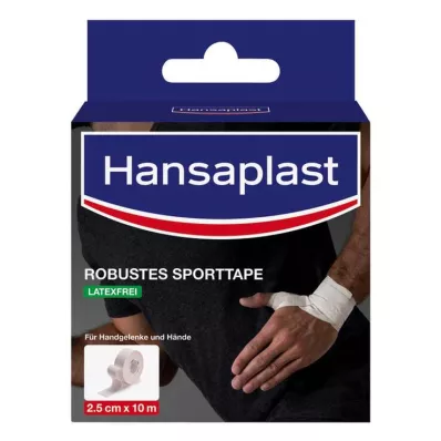 Robustná športová páska Hansaplast 2,5 cm x 10 m biela, 1 kus