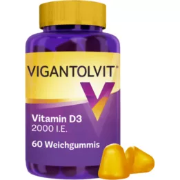 VIGANTOLVIT 2000 I.U. vitamín D3, mäkké žuvačky, 60 ks