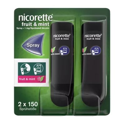 Nicorette Fruit & Mint Spray 1 mg / sprej Nfc, 2 ks Nicorette Fruit & Mint Spray 1 mg / sprej Nfc, 2 ks