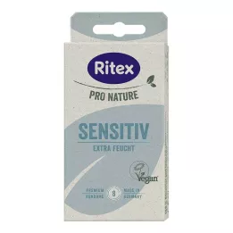 RITEX PRO NATURE SENSITIV vegánske kondómy, 8 ks