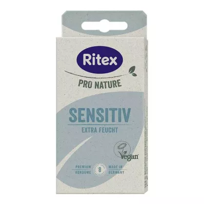 Vegánske kondómy Ritex Pro Nature Sensitive, 8 ks