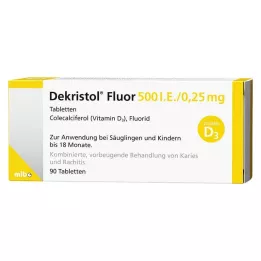 DEKRISTOL Fluór 500 I.U./0,25 mg tablety, 90 ks