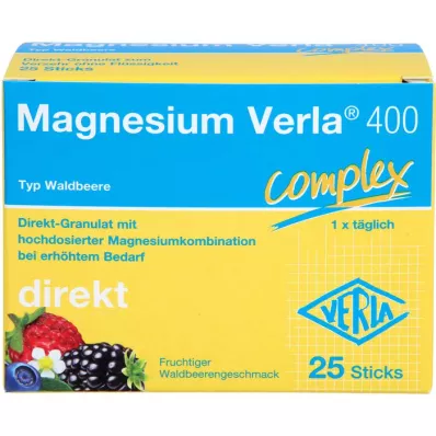 MAGNESIUM VERLA 400 granúl Wild Berry Direct, 25 ks