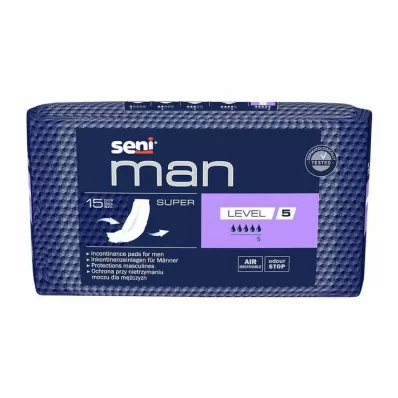 Seni® Man inkontinenčná vložka super level 5, 15 ks Seni® Man inkontinenčná vložka super level 5, 15 ks