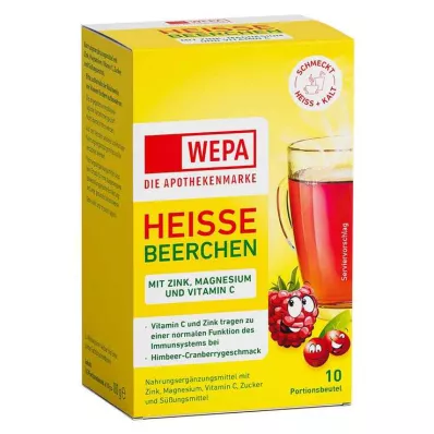 Wepa horké bobule + vitamín C + zinok + horčíkový prášok, 10X10 g