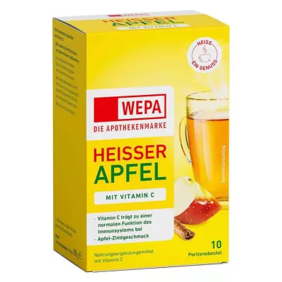 Wepa horké jablko + vitamín C v prášku, 10X10 g Wepa horké jablko + vitamín C v prášku, 10X10 g